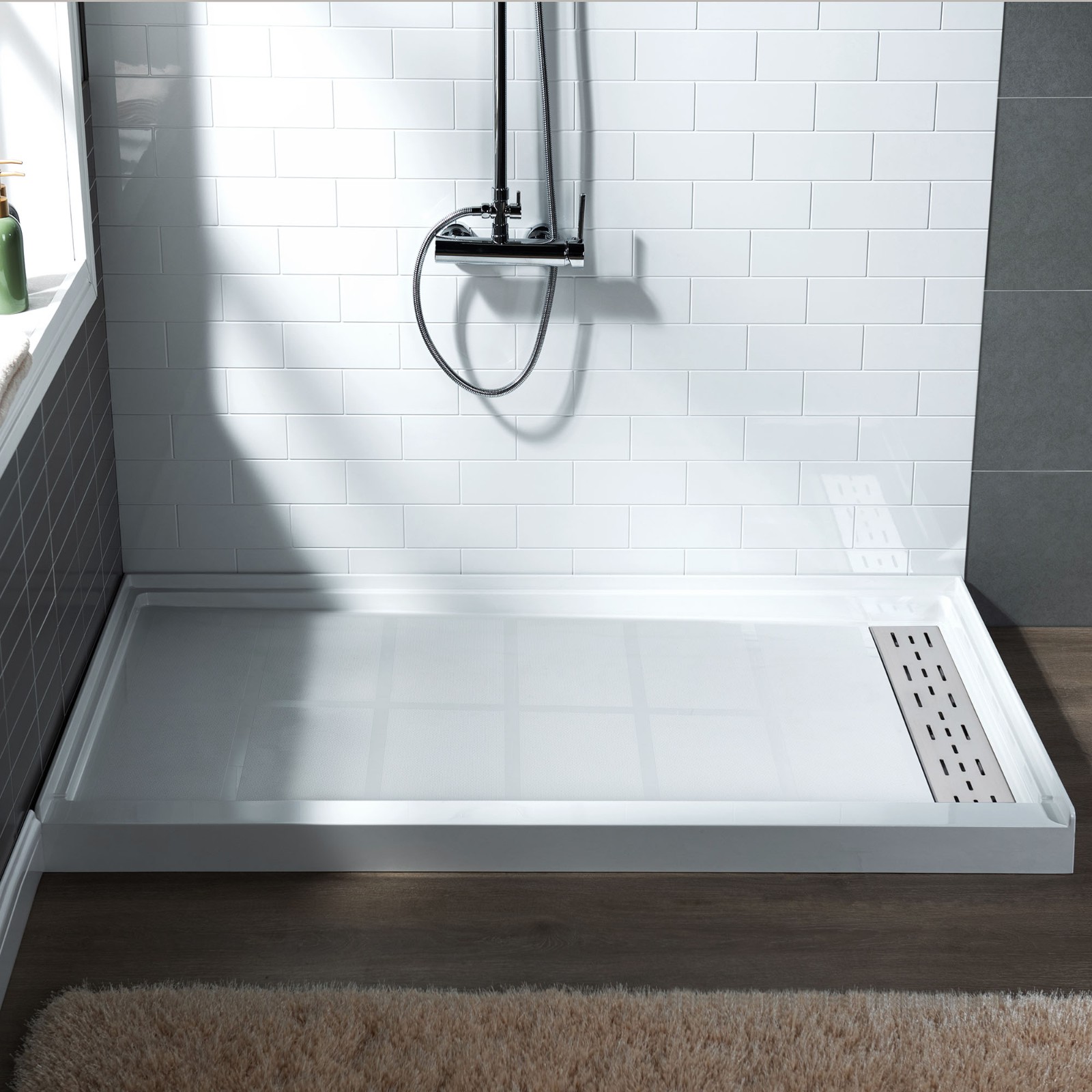 ᐅ【WOODBRIDGE SBR60321000R Solid Surface Shower Base with Recessed