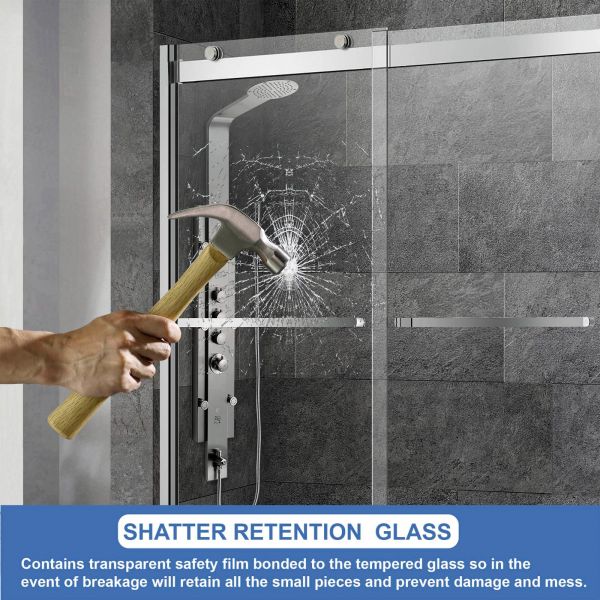  WOODBRIDGE Frameless Bathtub Shower Doors 56-60