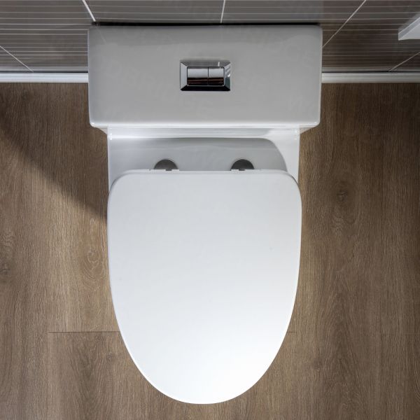  WOODBRIDGE Moder Design, Elongated One piece Toilet Dual flush 1.0/1.6 GPF,with Soft Closing Seat, white, T-0032_10794