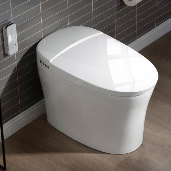  WOODBRIDGE B0970S-1.0(no foot sensor) Smart Bidet Toilet Elongated One Piece Modern Design, Heated Seat with Integrated Multi Function Remote Control, White_8438