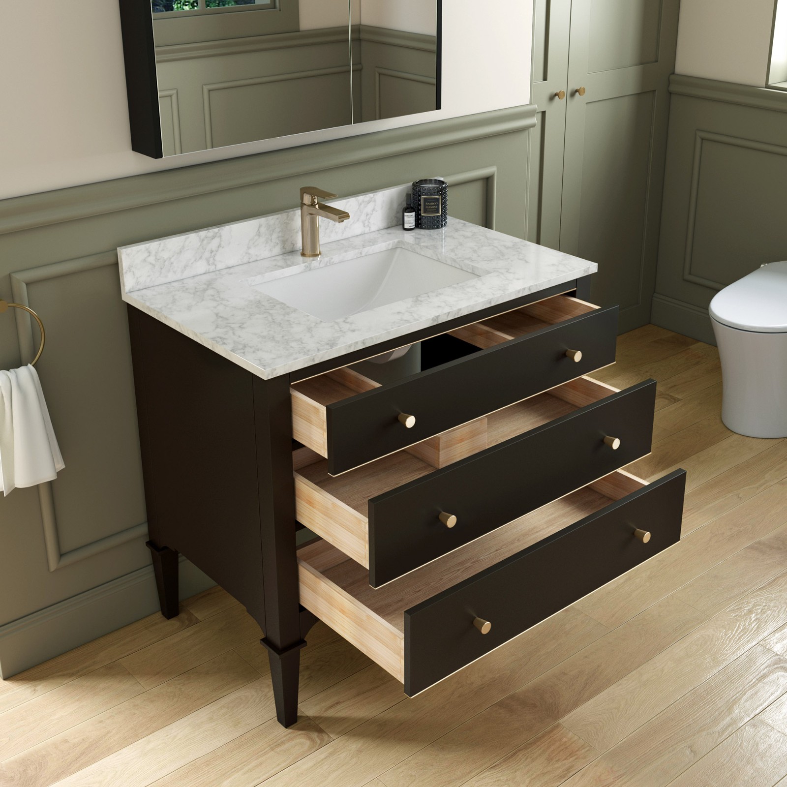  woodbridge roma 43 x22 x38 solid wood bath vanity in espresso with