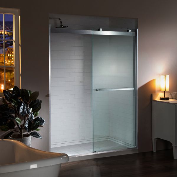 ᐅ【WOODBRIDGE Frameless Shower Doors 56-60 Width x 76Height