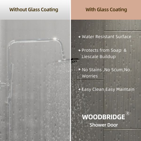 WOODBRIDGE Frameless Bathtub Shower Doors 46-48