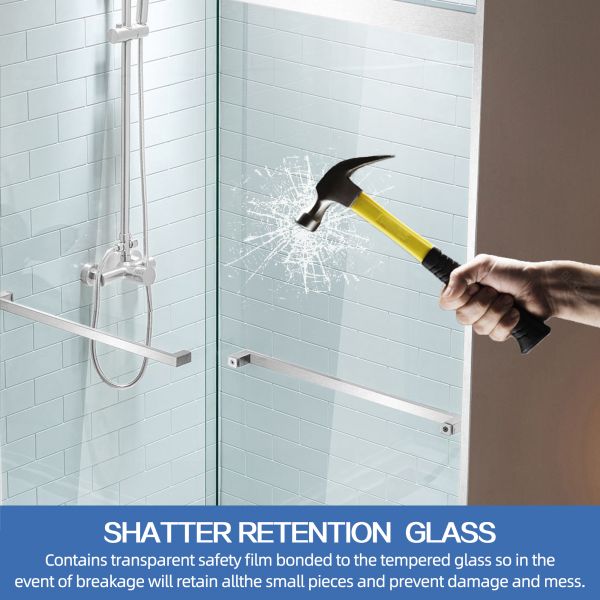  WOODBRIDGE Frameless Bathtub Shower Doors 46-48