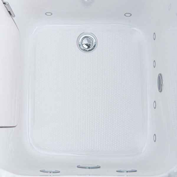  WOODBRIDGE 60 in. x 30 in. Right Hand Walk-In Air & Whirlpool Jets Hot Tub With Quick Fill Faucet with Hand Shower, White High Glass Acrylic Tub with Computer Control Panel, WB603038R_11527