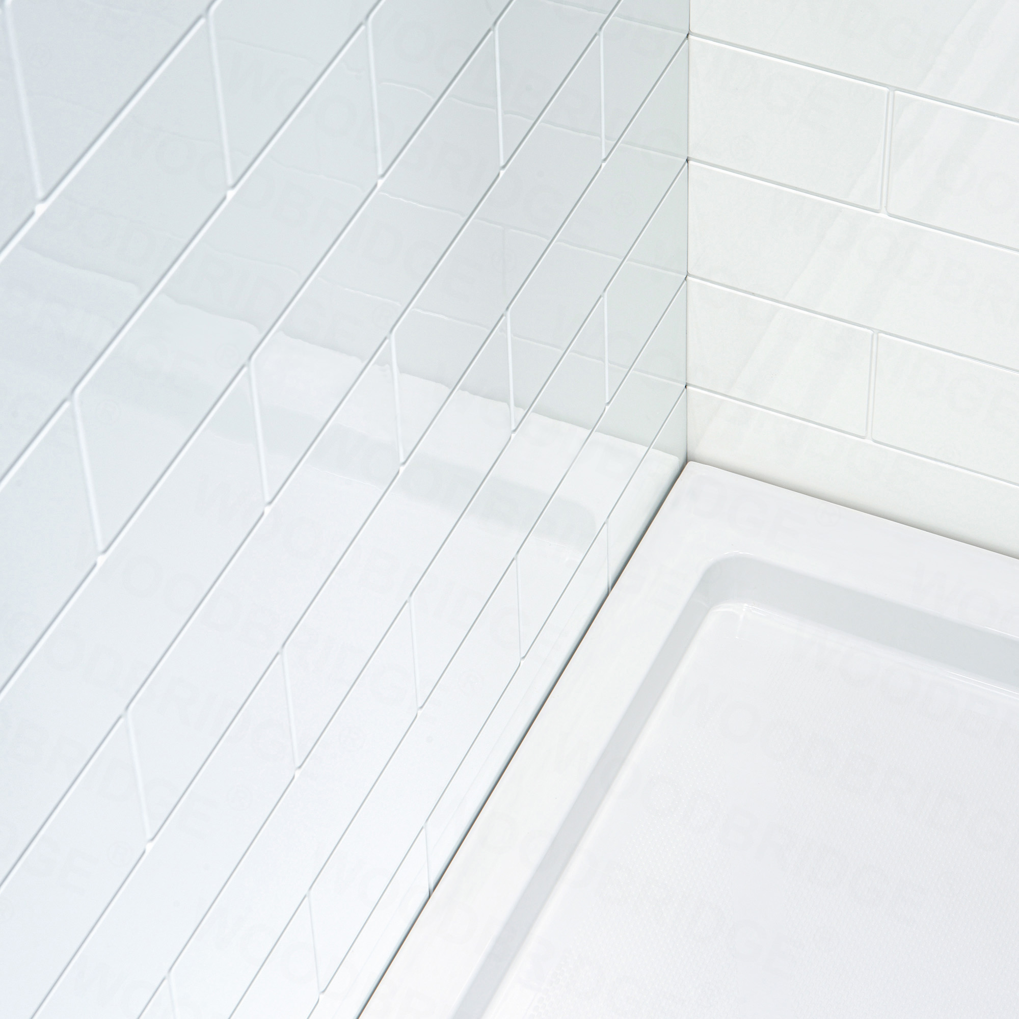 ᐅ【WOODBRIDGE Solid Surface 3Panel Shower Wall Kit, 32in L x 60in W x