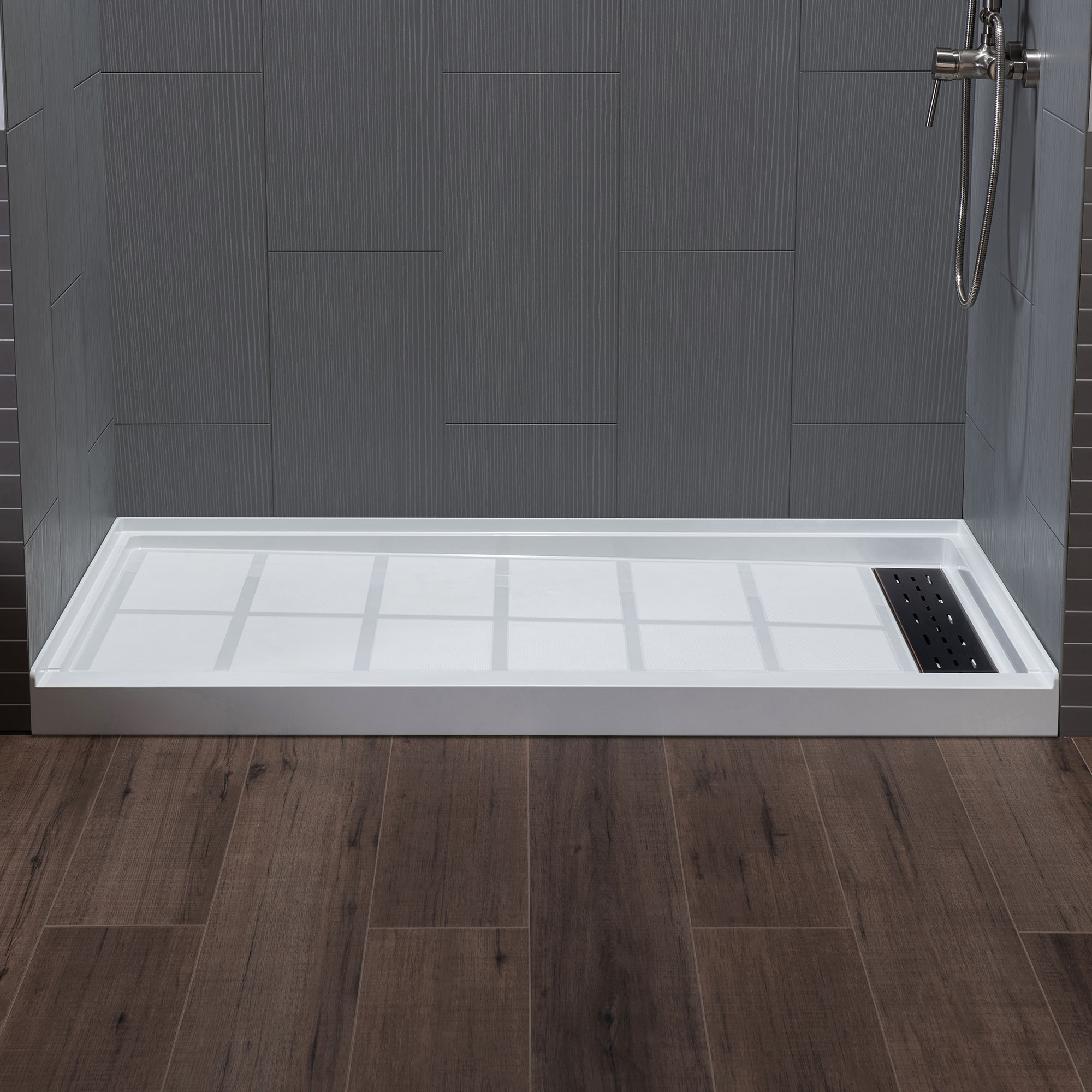 ᐅ【WOODBRIDGE Solid Surface 3Panel Shower Wall Kit, 36in L x 60in W x
