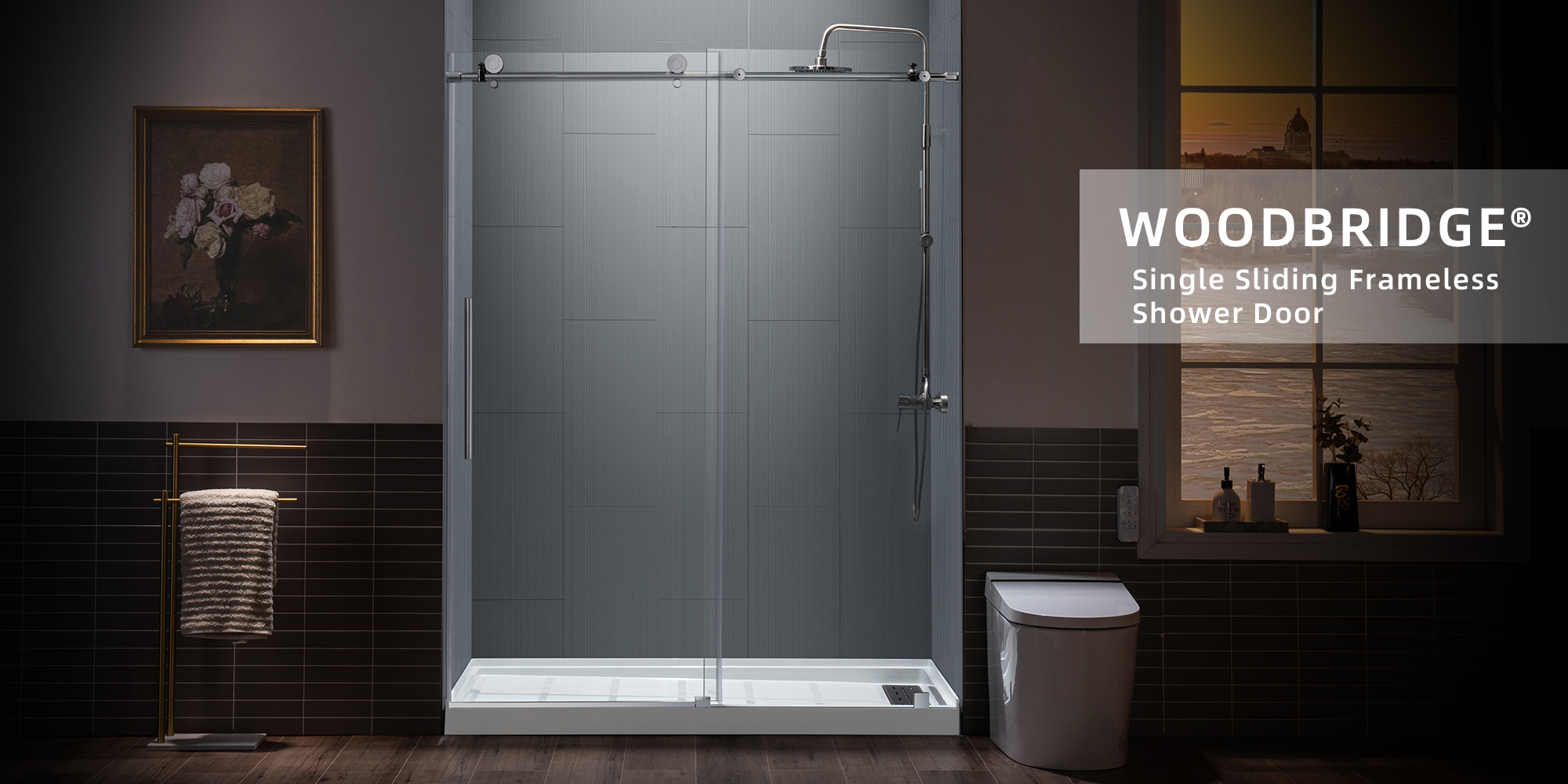Woodbridge MBSDC6076-C Shower Door, 60 x 76, Chrome