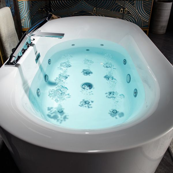 ᐅ【WOODBRIDGE 59" x 311/2" Whirlpool Water Jetted and Air Bubble
