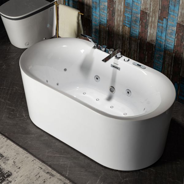 ᐅ【WOODBRIDGE 59" x 311/2" Whirlpool Water Jetted and Air Bubble