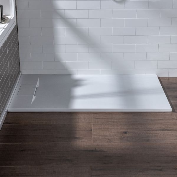 ᐅ【WOODBRIDGE 60in L x 36in W Zero Threshold End Drain Shower Base
