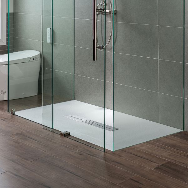 Shower drain placement discount