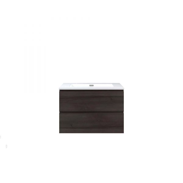  WOODBRIDGE 30 in. W x 18-7/8 in. D Contemporary Wall Hung Floating Vanity in Grey Oak with Resin Composite Vanity Top in White with matching finish sink._12742