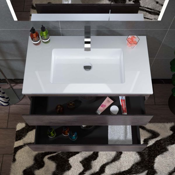  WOODBRIDGE 36 in. W x 18-7/8 in. D Contemporary Wall Hung Floating Vanity in Rose Wood with Resin Composite Vanity Top in White with matching finish sink._12781