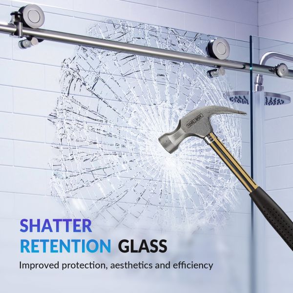  WOODBRIDGE Frameless Sliding Shower Doors with Soft Close System, 56-60