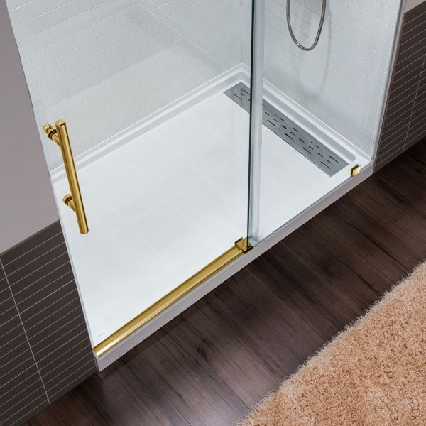  WOODBRIDGE Frameless Sliding Shower Doors with Soft Close System, 56-60