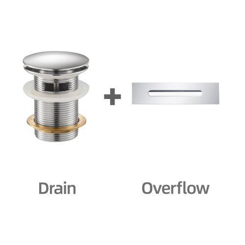 Chrome Pop Up Drain & Overflow Kit