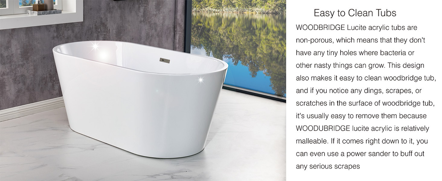ᐅ【WOODBRIDGE 69 1/4" Acrylic Double Slipper,Pedestal Freestanding Tub