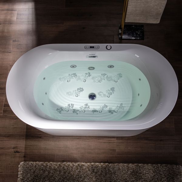 ᐅ【WOODBRIDGE 59" x 311/2" Whirlpool Water Jetted and Air Bubble